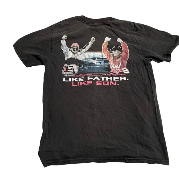 Vintage NASCAR Dale Earnhardt Like Father Like‎ Son Racing T-Shirt M - Picture 1 of 6